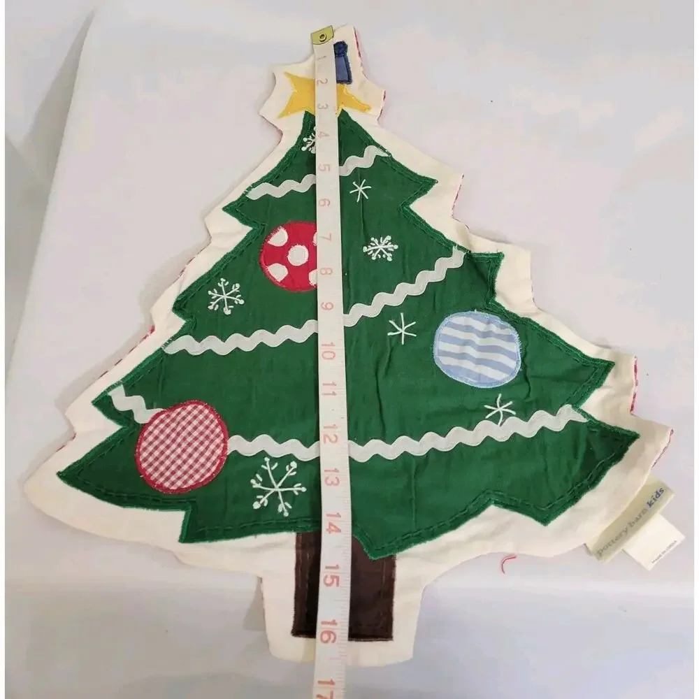 Pottery Barn Kids Set Of 3 Christmas Tree Santa Claus Snowman Cotton Placemats